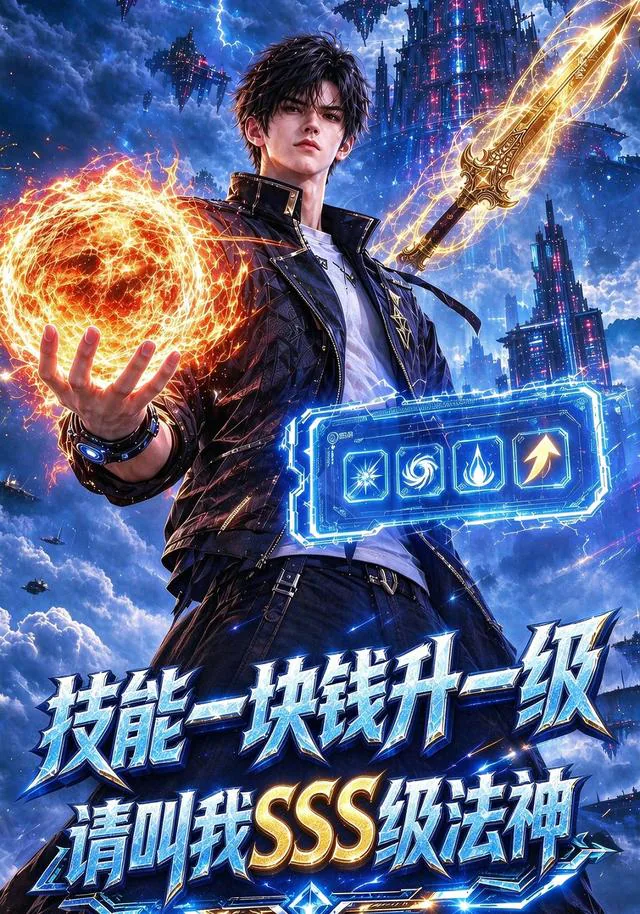《技能一块钱升一级，请叫我SSS级法神》短剧海报