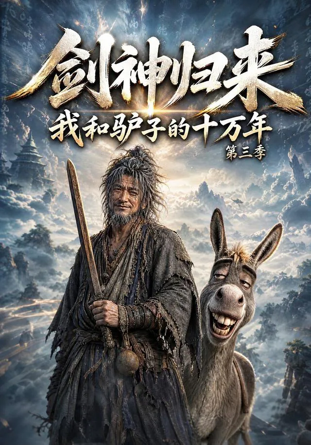 《剑神归来：我和驴子的十万年第三季》短剧海报
