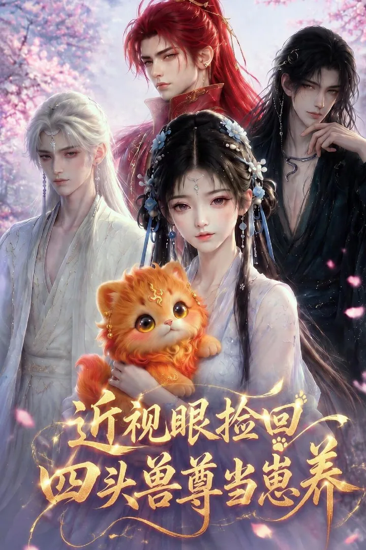 《近视眼捡回四头兽尊当崽养》短剧海报
