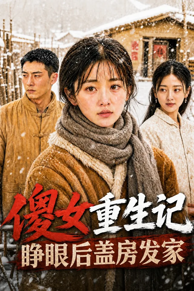 《傻女重生记，睁眼后盖房发家》短剧海报